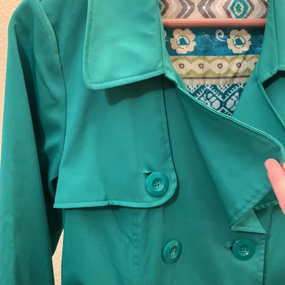 Vertigo Paris green trench coat size M - Picture 4 of 9